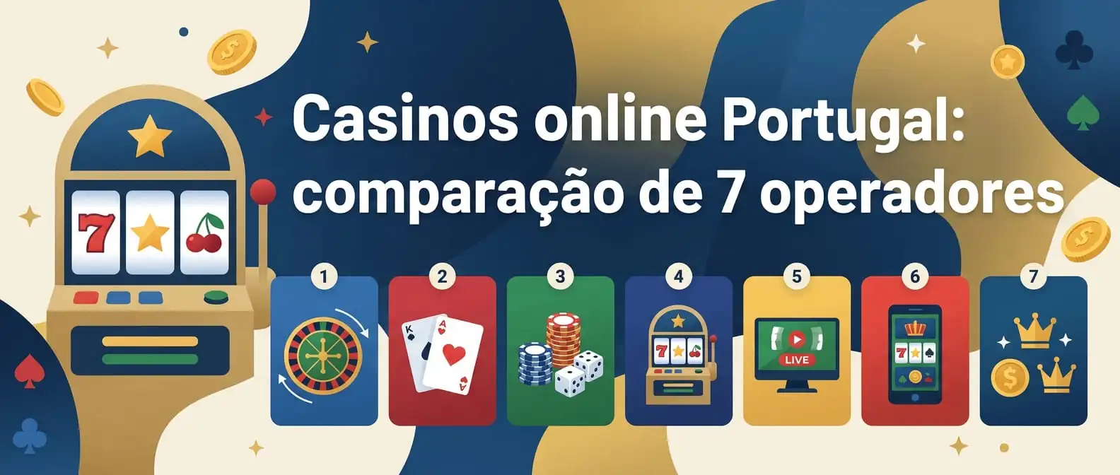 Ilustração: lista de casinos ordenada por nota editorial, bónus e métodos de pagamento